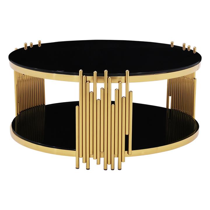 Clement Coffee Table in Gold/Black by Future Classics Furniture by