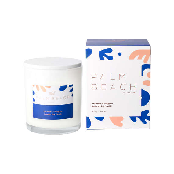 Palm Beach Collection Candle 420g Waterlily and Seagrass by Freedom by