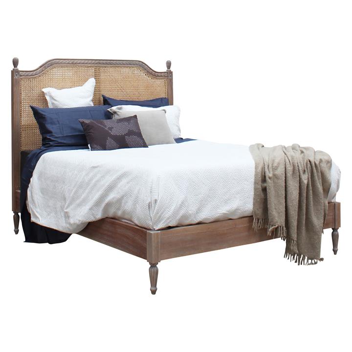 Marseille Rattan Bed, Natural Size Queen in 17001 by Hudson Furniture