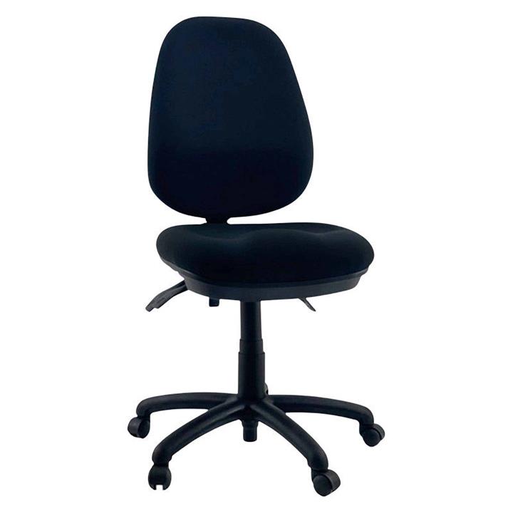 Duro Wide Seat High Back Handwheel Adjustable Office Chair in Black by