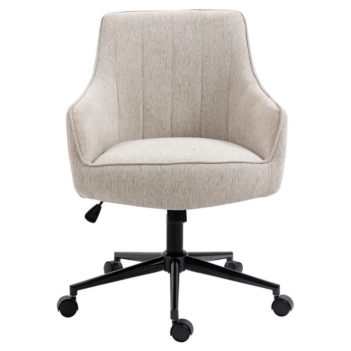 New York Fabric Office Chair, Beige by Emporium Oggetti Style Sourcebook