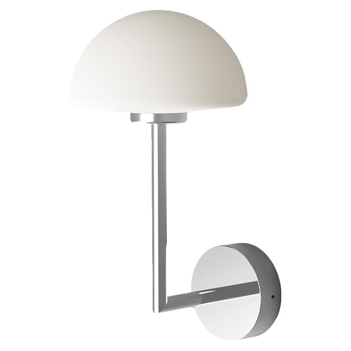 Orb Dome Long Arm Wall Light, Chrome by Lighting Republic Style