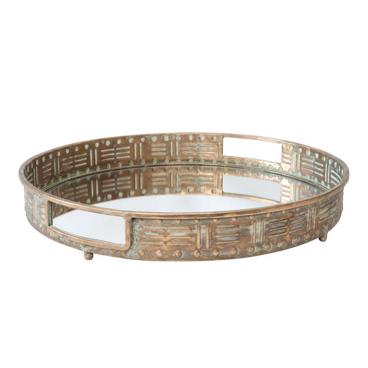 Distressed Mirrored Tray in Bronze by Artisan Homewares by Artisan
