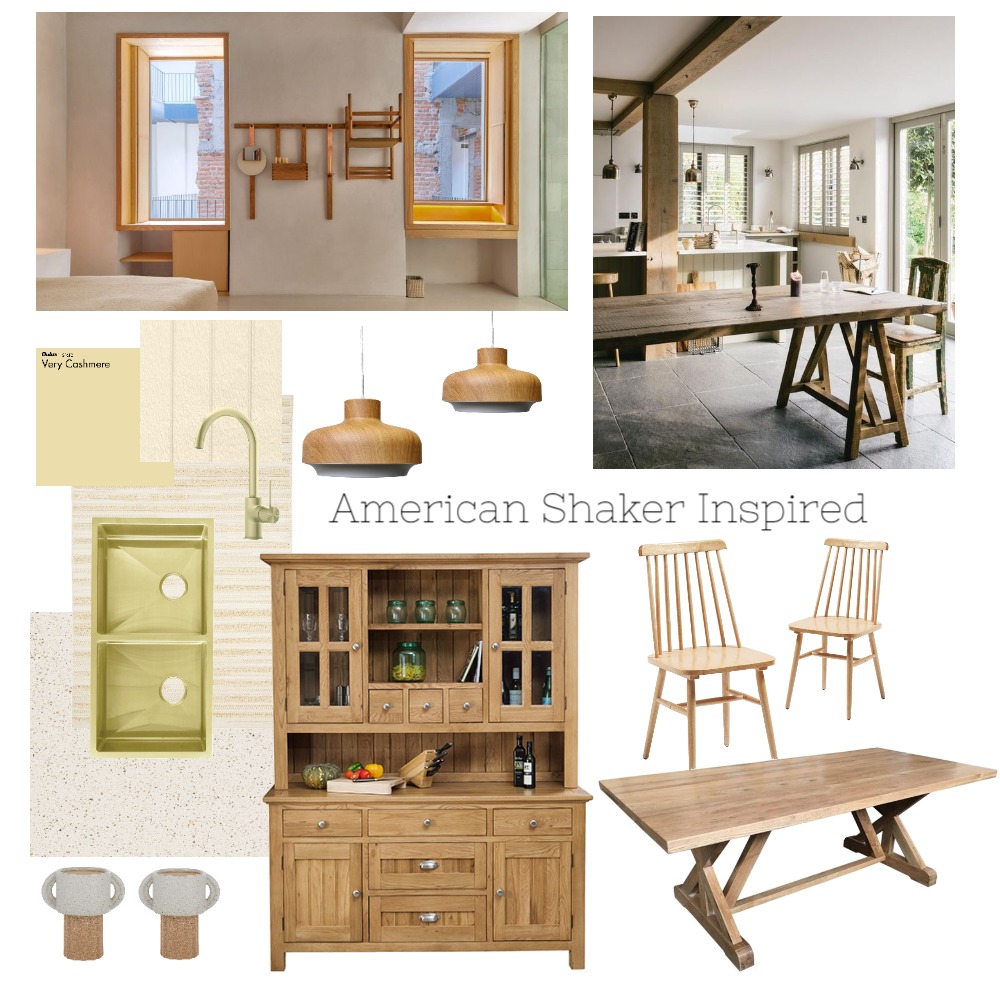 MB_American Shaker Interior Design Mood Board by Maihuong Style