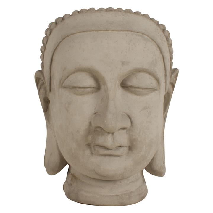 Buddha Head Cement Planter, Large by Maine and Crawford Style Sourcebook
