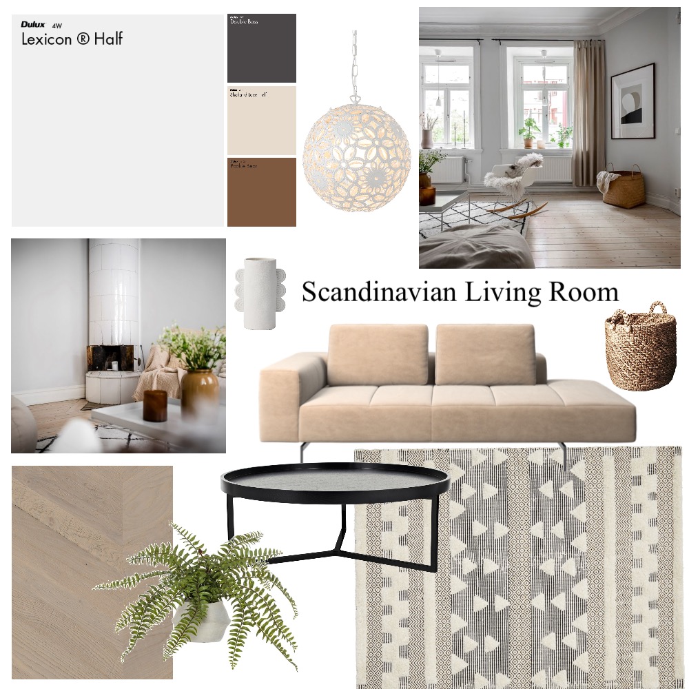 Scandinavian living room Interior Design Mood Board by Drabflowers ...