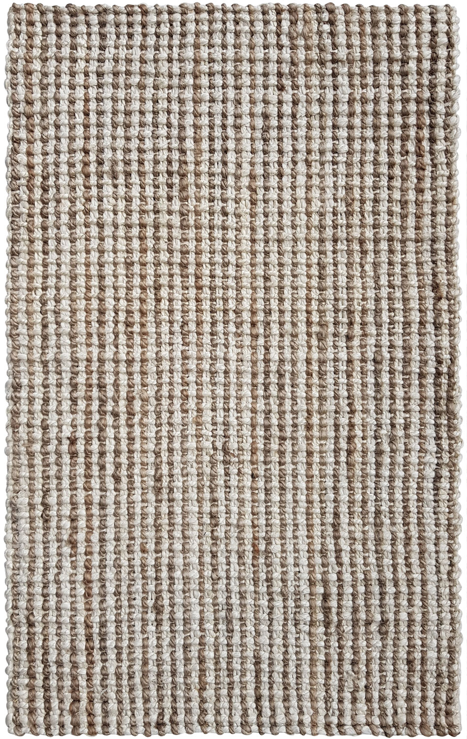 Andes Ribbed Jute Rug Natural Silver / Ivory by Rug Addiction Style