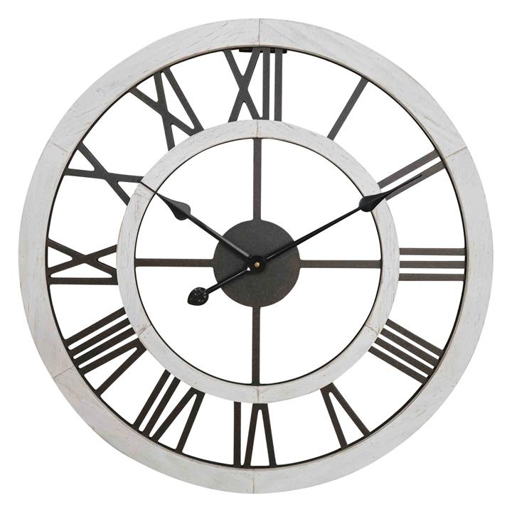 Coastal DoubleFrame Floating Wall Clock in White by Artisan Homewares