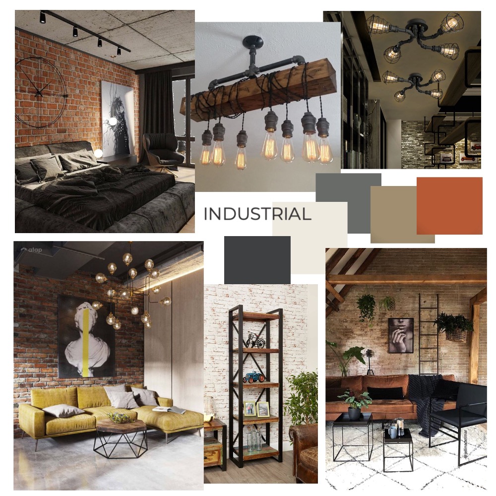 Industrial Moodboard Interior Design Mood Board by rolsybaby - Style ...