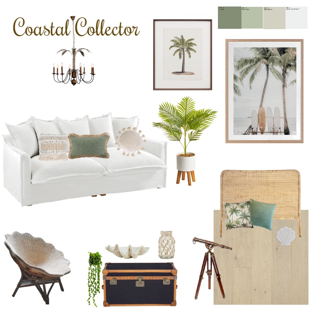 Coastal Collector Interior Design Mood Board by BelDonnelly Style
