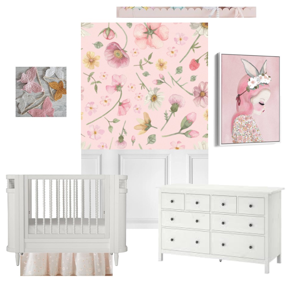 nursery pink Interior Design Mood Board by Emma Vesper - Style Sourcebook