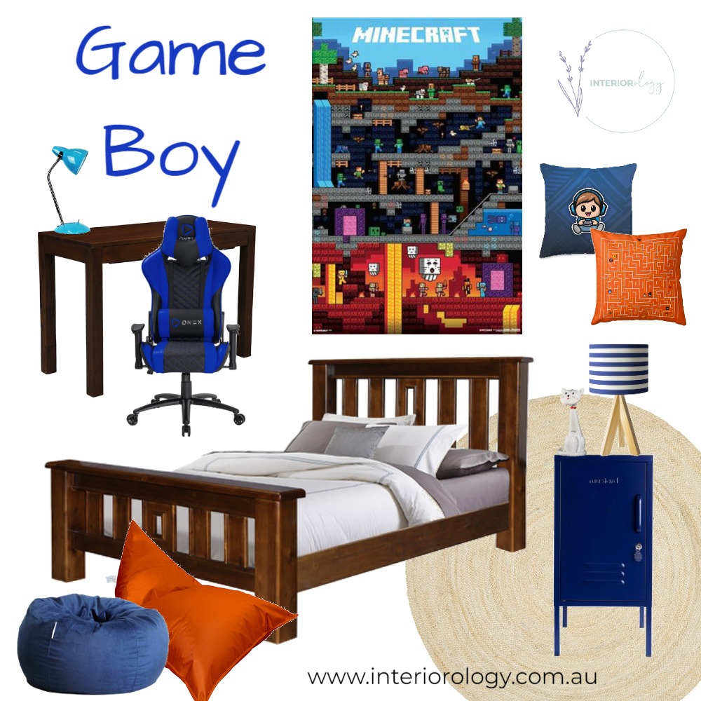 10 Year Old Boy Bedroom Interior Design Mood Board by interiorology