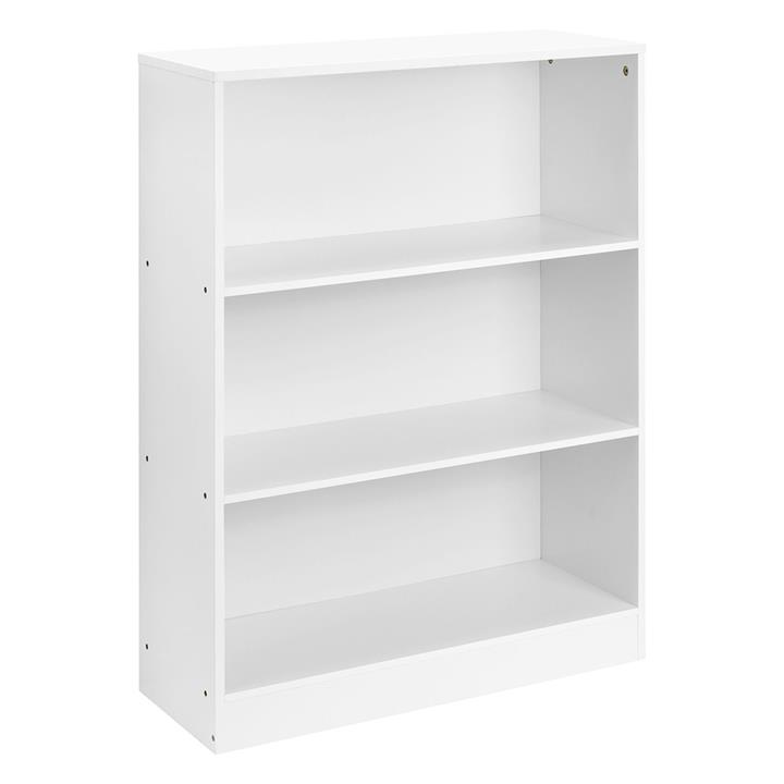 Belle 3Tier Wide Bookcase in White by U.S Designs by U.S Designs Style Sourcebook