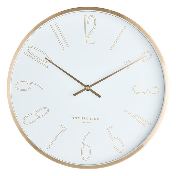 Astrid Silent Wall Clock in Charcoal by One Six Eight London by One Six