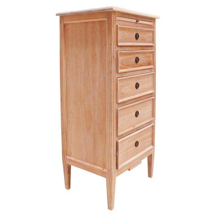 Hampton Tall Chest of Drawers in Light Brown by Hudson Furniture by