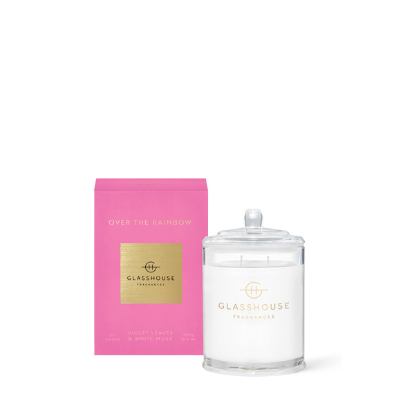 GLASSHOUSE FRAGRANCES Over The Rainbow Candle 380g Over The Rainbow by Freedom by Freedom