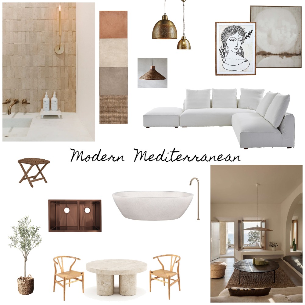 Modern Mediterranean Interior Design Mood Board by Angie Lambert ...