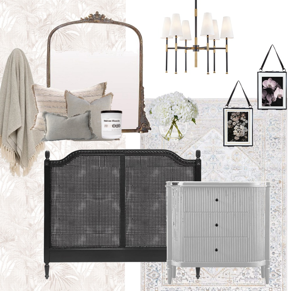 French Style Guest Bedroom Interior Design Mood Board by LaraFernz