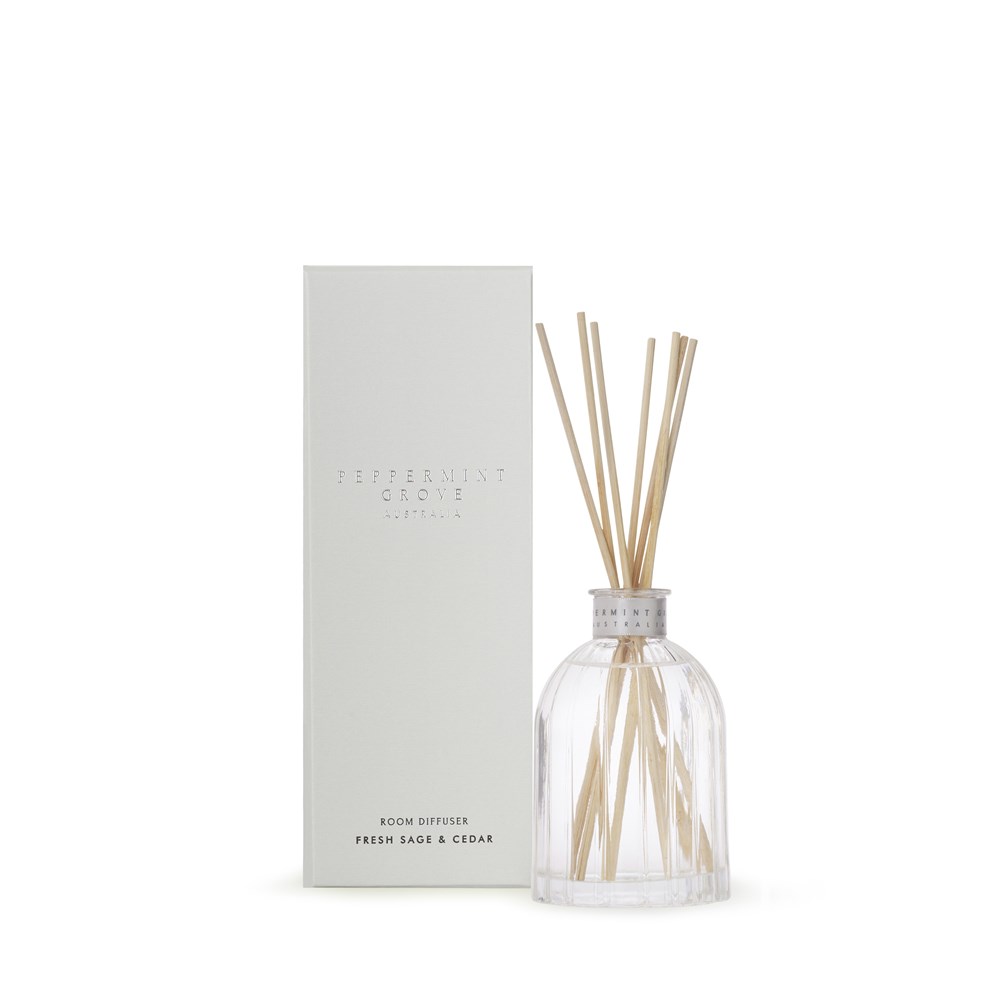 Peppermint Grove Room Diffusers Fresh Sage & Cedar 100ml by James