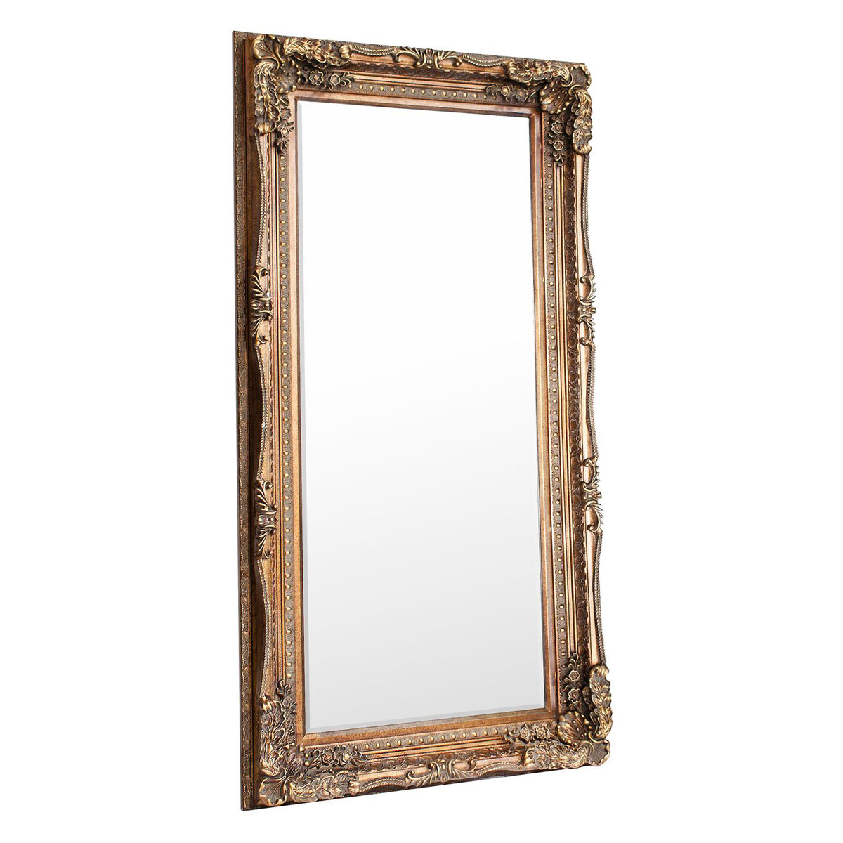 Leyland Ornate Gold Leaner Mirror 175cm x 89cm by Luxe Mirrors Style