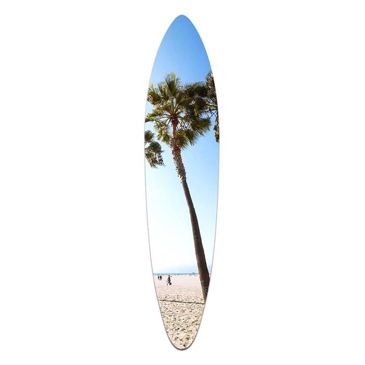 Venice Beach III Surfboard Acrylic Art in Blue by United Artworks by