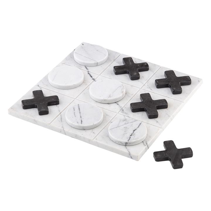 Tic Tac Toe Marble Boardgame in Black by Amalfi by Amalfi Style