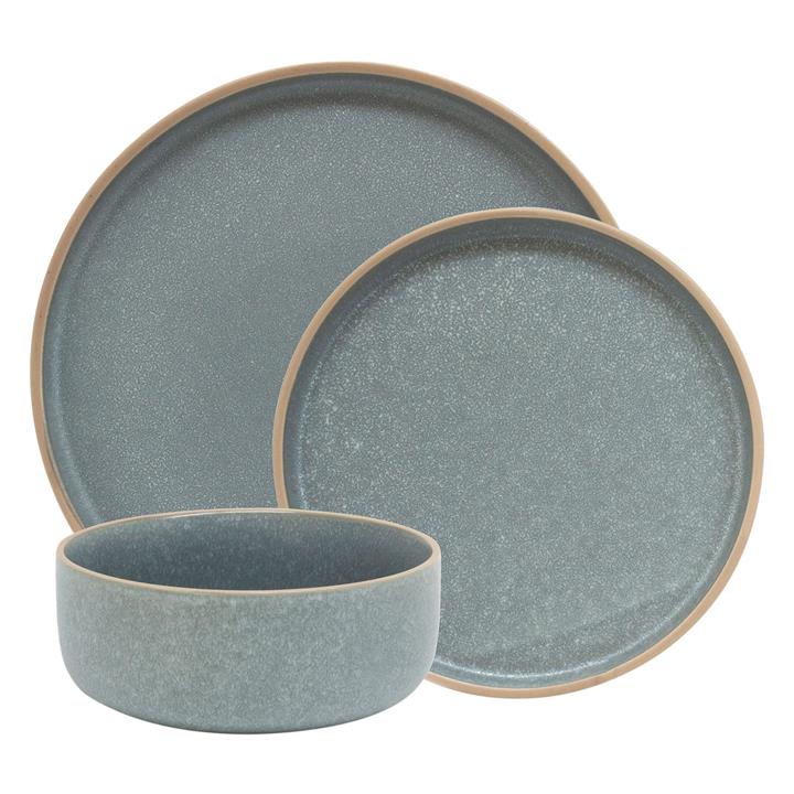 Hana Stoneware 12Piece Dinner Set in Light Blue by Salt & Pepper by
