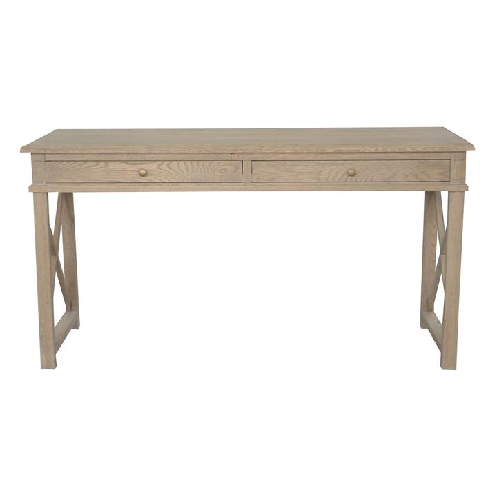 Brace Desk in Weathered Oak by Jac Home Living by Jac Home Living