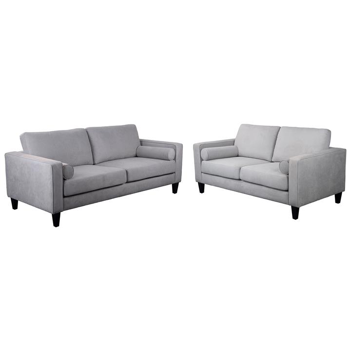 Etling 2 Piece Fabric Sofa Set, 3+2 Seater, Nouget by Dodicci Style