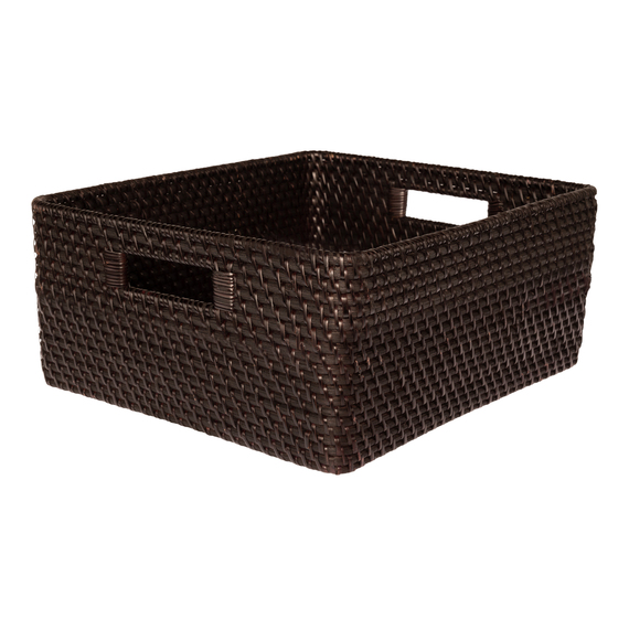 ONITO Rectangular Basket Black by Freedom, 100 Rattan by Freedom