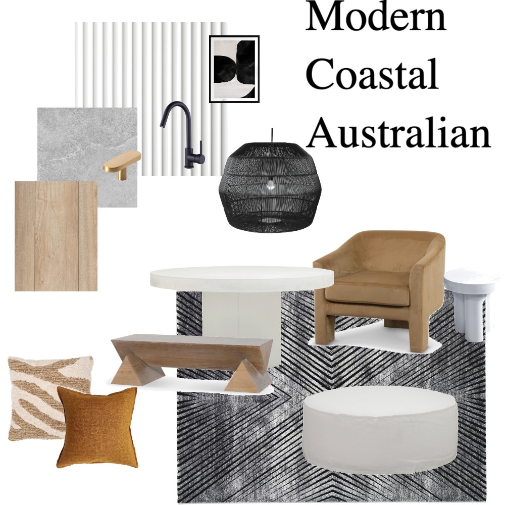 Modern Coastal Bar Interior Design Mood Board by Playa Interiors