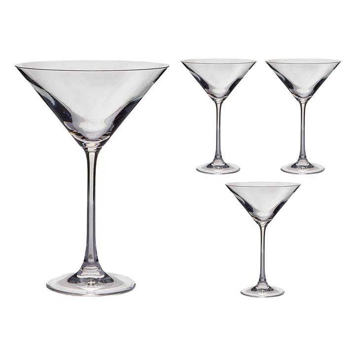 Salut Set of 4 Martini Glasses in Clear by Salt & Pepper by Salt
