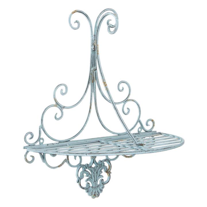 Ornate French Garden Wall Shelf in Brown by Artisan Homewares by