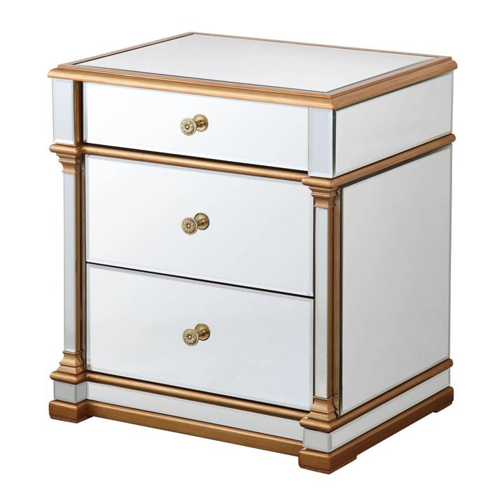Tertenia Mirrored Bedside Table by Western Garden Style Sourcebook