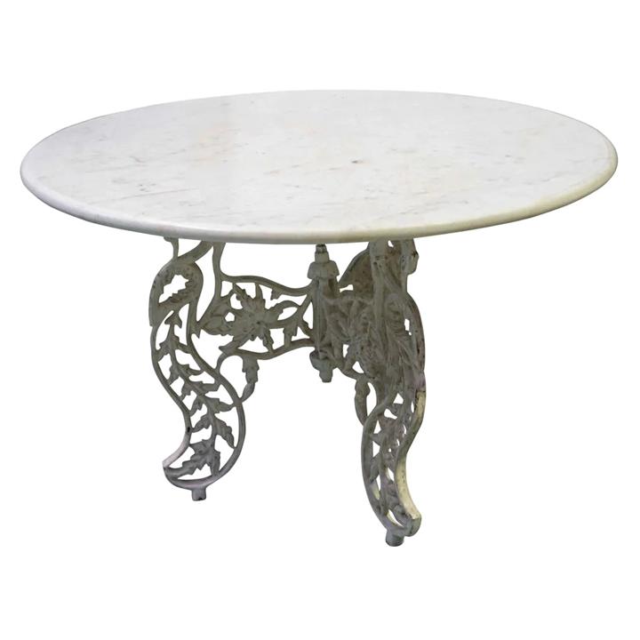 Newington Marble Top Round Coffee Table, 120cm, White by Florabelle