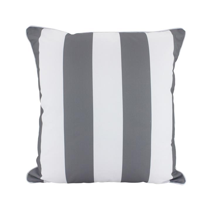 Minell Stripe Outdoor Scatter Cushion, Grey by NF Living Style Sourcebook