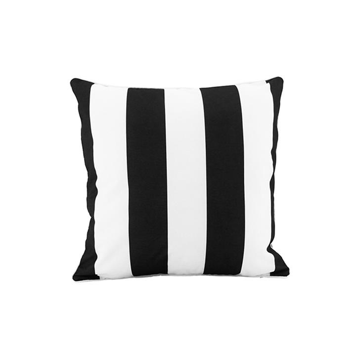 Minell Stripe Outdoor Scatter Cushion, Black by NF Living Style