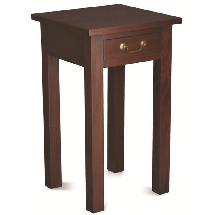 Malacca Mahogany Timber Single Drawer Side Table, Mahogany by Centrum Furniture Style Sourcebook