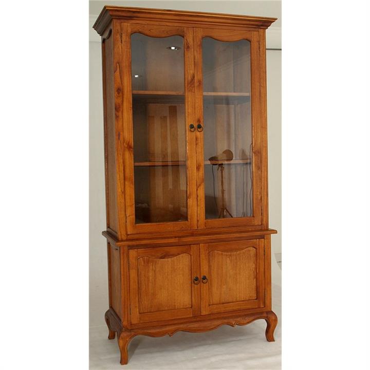 Mervent Solid White Cedar Timber Provincial Cupboard Light Pecan by