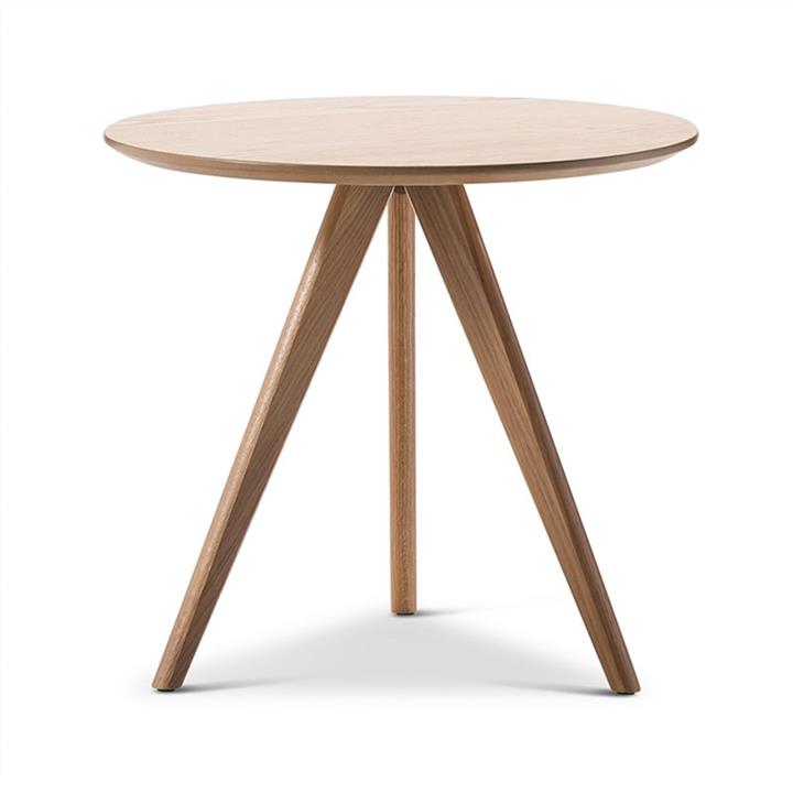 Annika Retro Wooden Round Side Table Natural by FLH Style Sourcebook