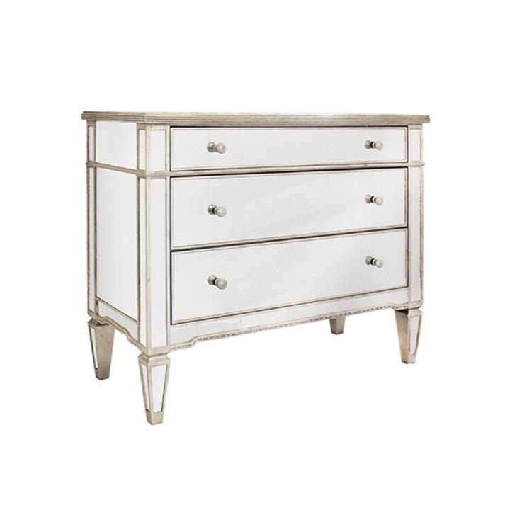 Cassidy Mirrored 3 Drawer Chest by Diaz Design Style Sourcebook