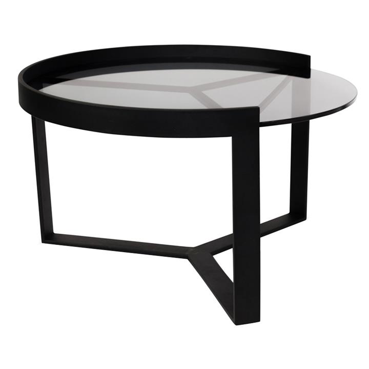 Marcel Metal & Glass Round Nesting Coffee Table, Medium by Conception