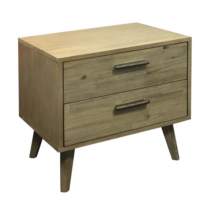 Ravina Acacia Timber Bedside Table by Mossel Dalton Style Sourcebook