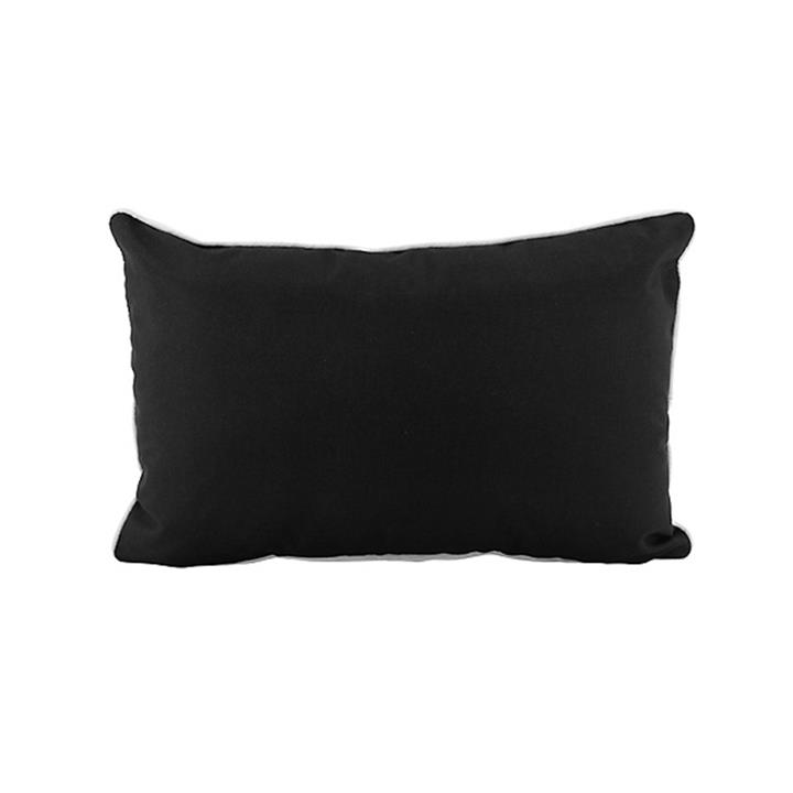 Minell Plain Outdoor Lumbar Cushion, Black by NF Living Style Sourcebook