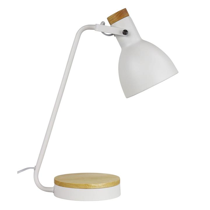 Benny Desk Lamp in White by Oriel Lighting by Oriel Lighting Style