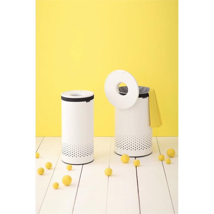 Brabantia Laundry Bin, 60 Litre, White by Brabantia Style Sourcebook