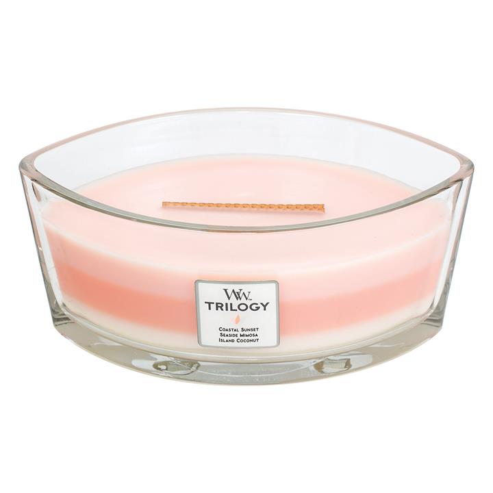 Trilogy Island Getaway Hearthwick Candle in Beige by Woodwick by