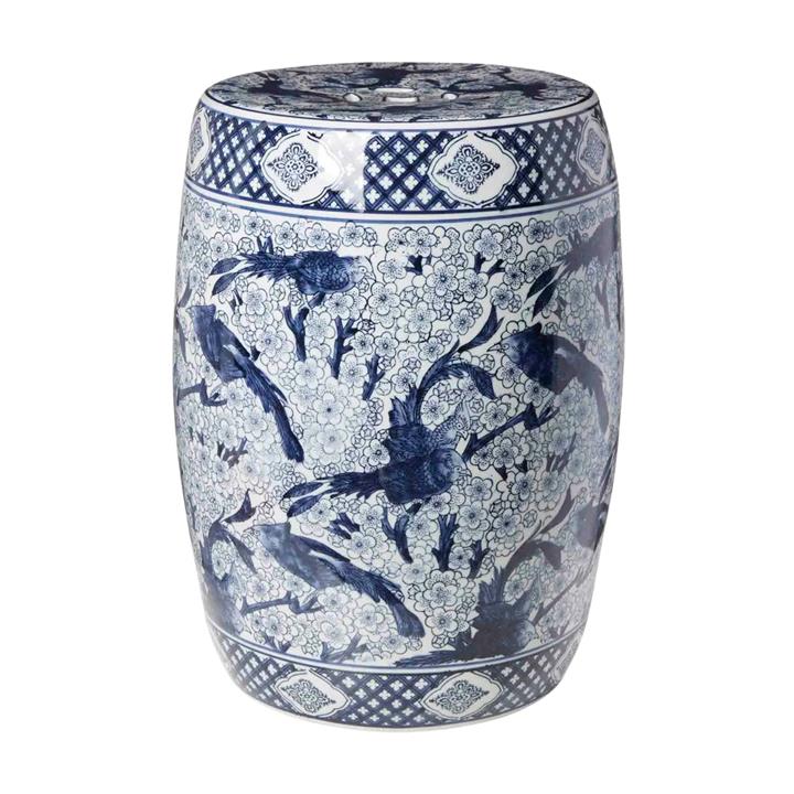 Lanyuan Ceramic Drum Stool / Side Table by Florabelle Style Sourcebook