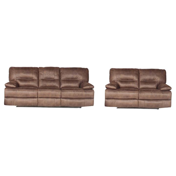 Boulder 2 Piece Fabric Recliner Sofa Set, 3+2 Seater by Dodicci Style