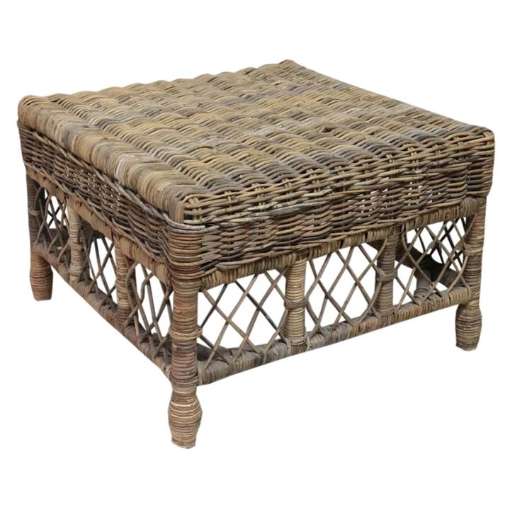 Aman Rattan Square Coffee Table Natural by Florabelle Style Sourcebook